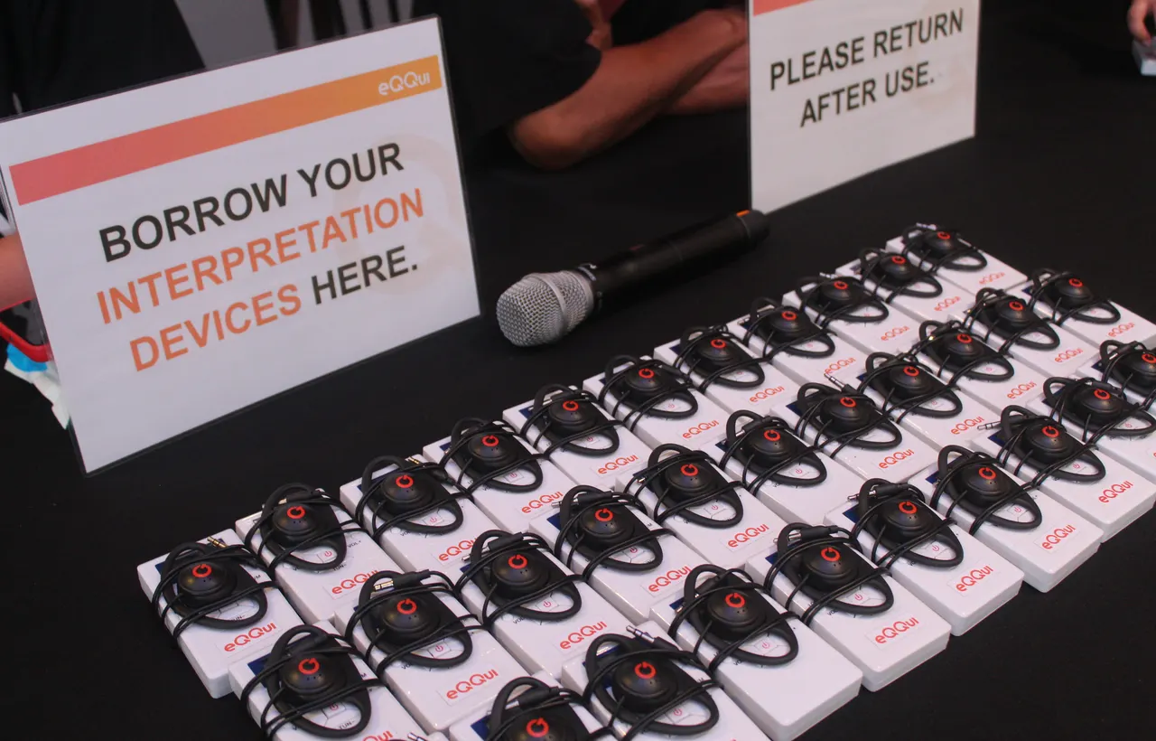 eQQui PH interpretation receivers prepared for conference attendees